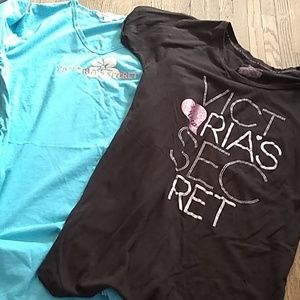 2 Victoria's Secret sleep tees. Size M